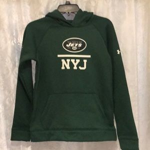 NWT Under Armour New York Jets Hoodie Size YLG!